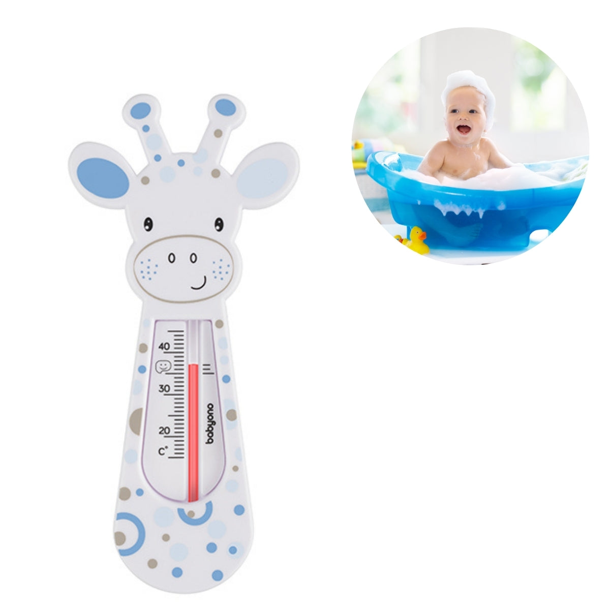 Termometro Del Agua Para Bebés Girafa Azul