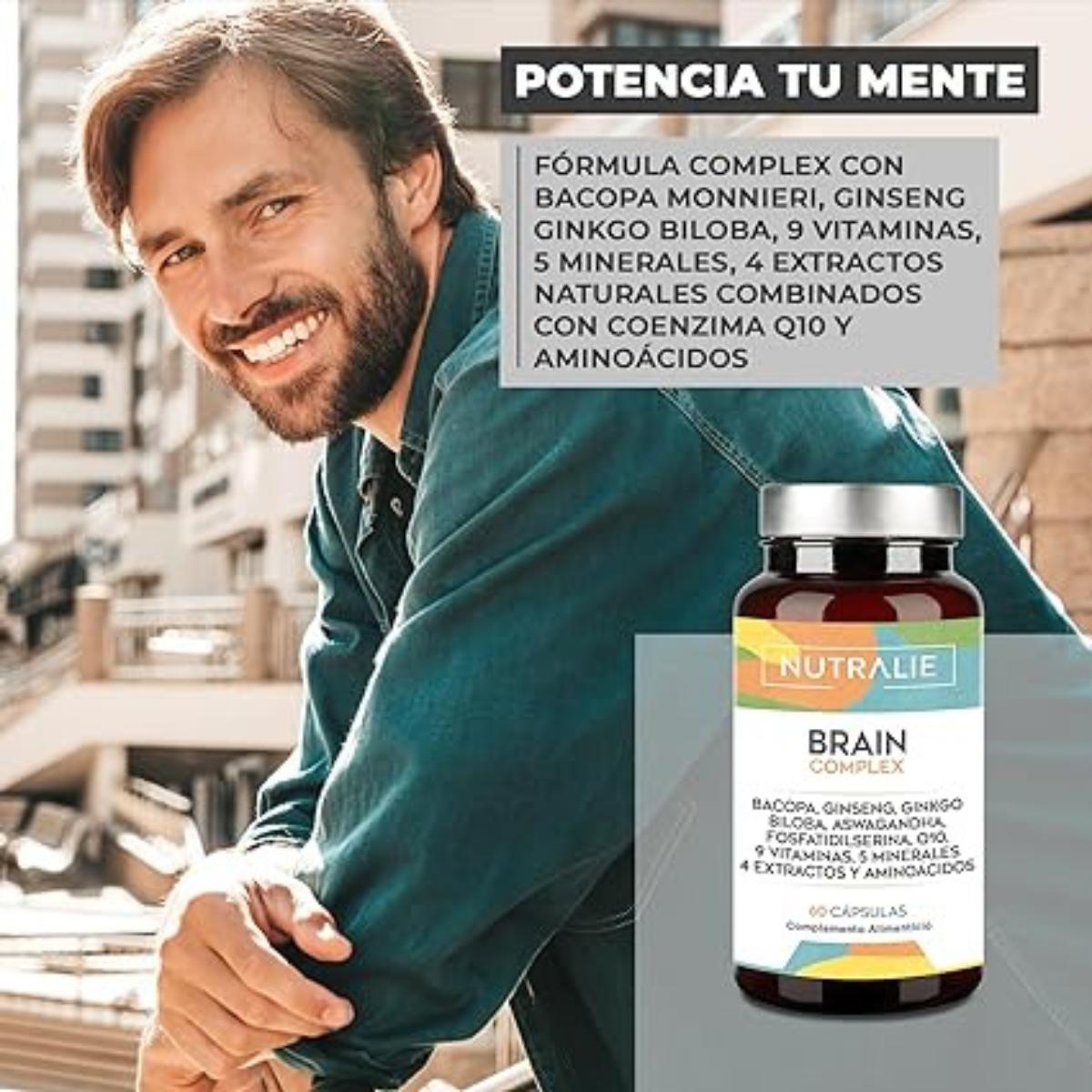 Nutralie Brain Complex Nootrópico con Agilidad Mental 60 Cápsulas