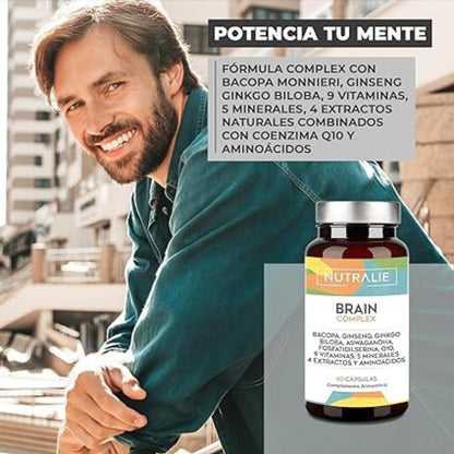 Nutralie Brain Complex Nootrópico con Agilidad Mental 60 Cápsulas