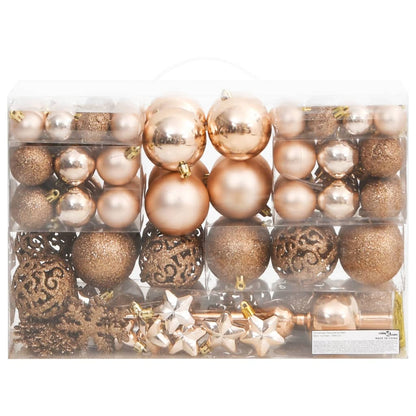 Juego De Bolas De Navidad 111 Pzas Poliestireno Oro Rosa / Vetonek_2