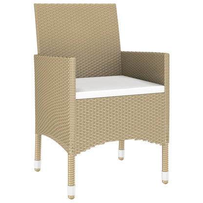 Vidaxl Juego De Comedor De Jardín De 9 Piezas Ratán Sintético Beige_4