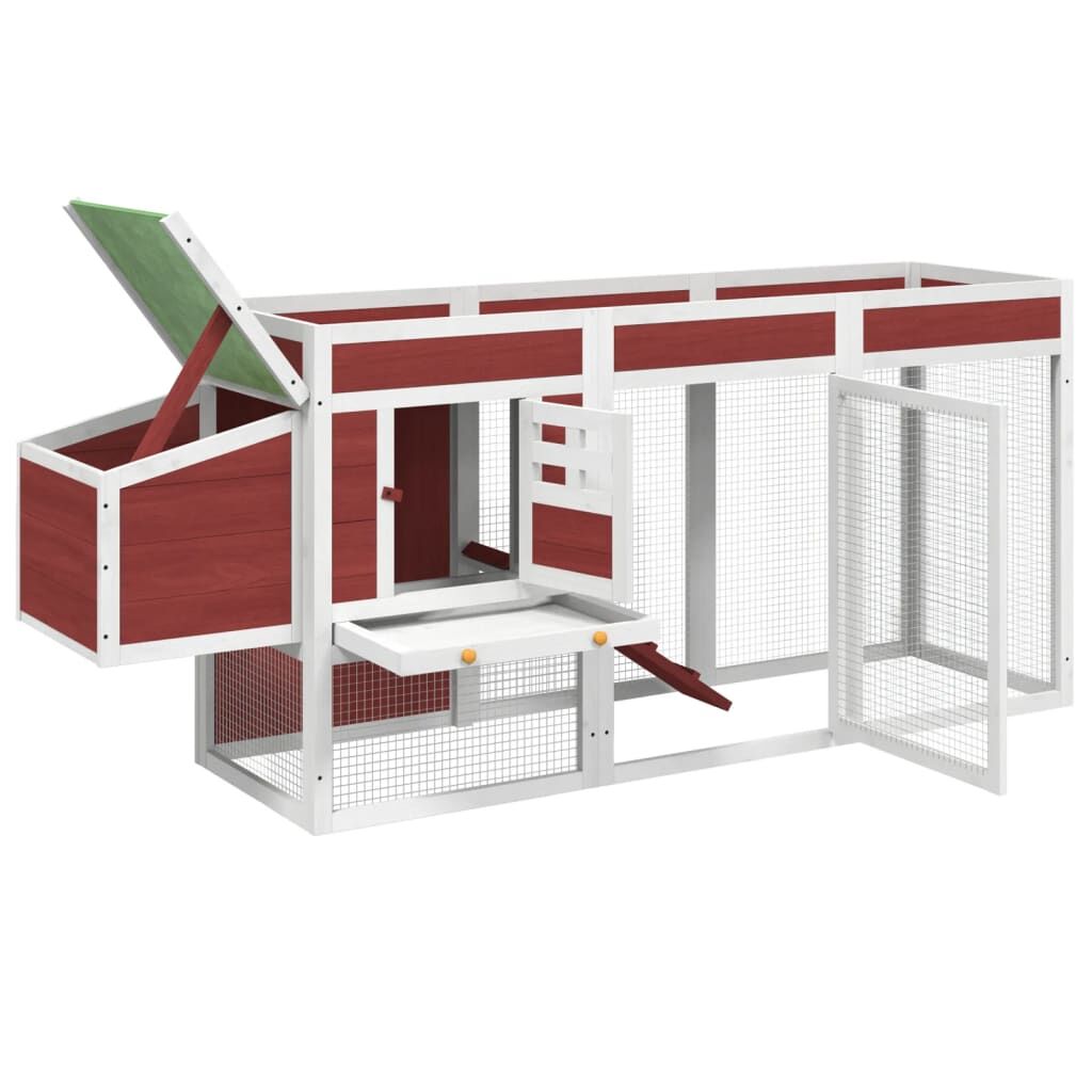 Vidaxl Gallinero Madera Maciza De Pino Moca 204x50x84 Cm_4