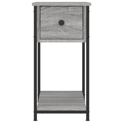 Mesita De Noche Madera De Ingeniería Gris Sonoma 30x60x60 Cm_3