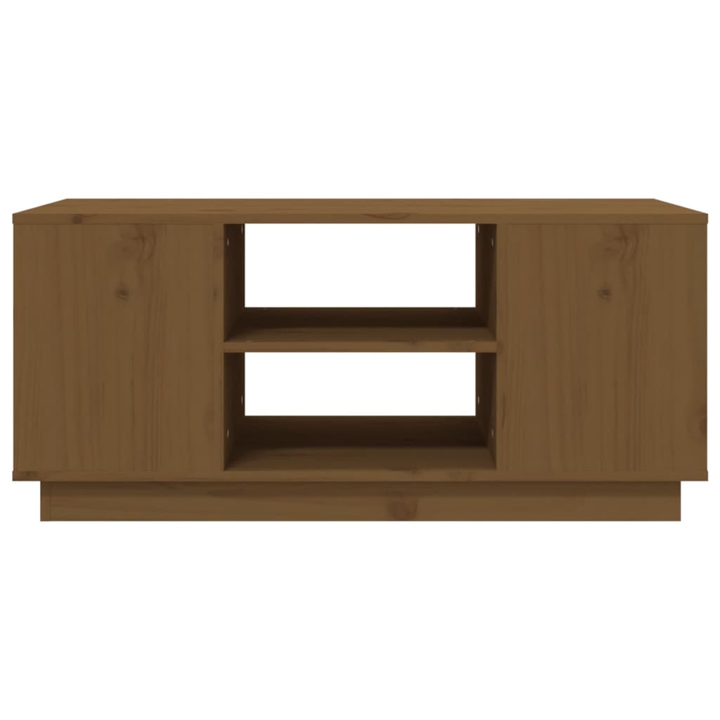 Mesa De Centro Madera Maciza De Pino Marrón Miel 90x49x40,5 Cm_3