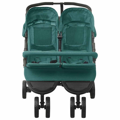 Vidaxl Carrito Para Gemelos De Acero Verde_1