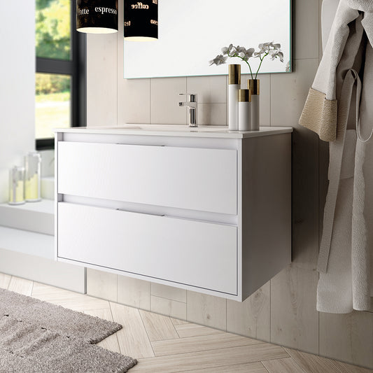 Mueble Baño Sandra - Blanco - 2 Cajones - 100 Cm_0