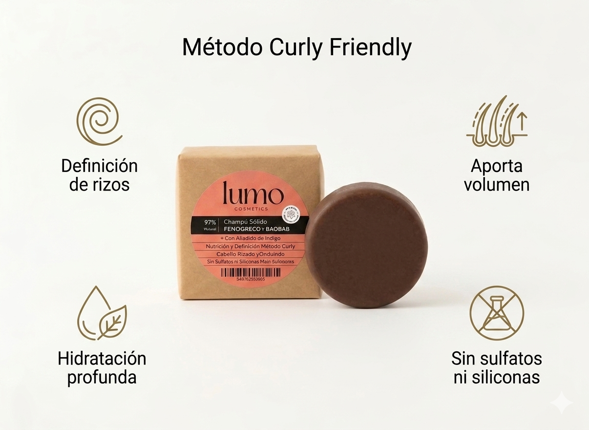 Champú Sólido Rizos Lumo Cosmetics – Volumen Y Definición Método Curly, Sin Sulfatos Ni Siliconas, Hidratante Con Baobab_1