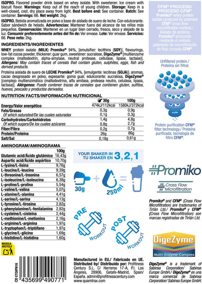 Isopro Cfm - 2kg - Sandwich De Helado - Proteína De Aislado De Suero Isolate - Quamtrax_5