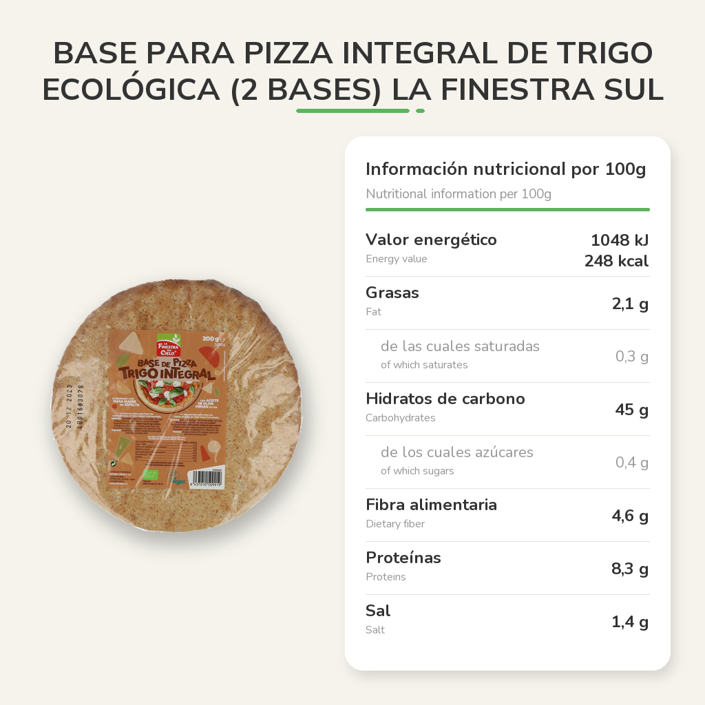 Información nutricional