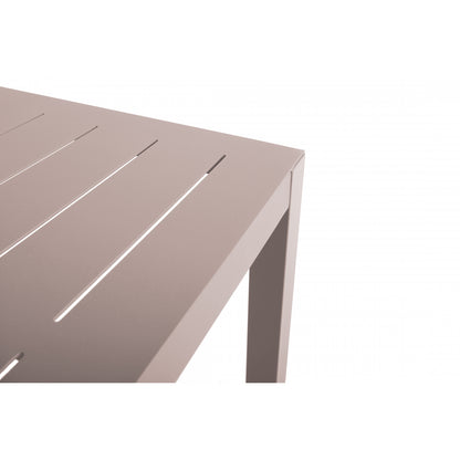 Inari Taupe Mesa Alta De Bar Para 4 Personas Aluminio 140x70x103cm - Mobiliario De Jardin_2