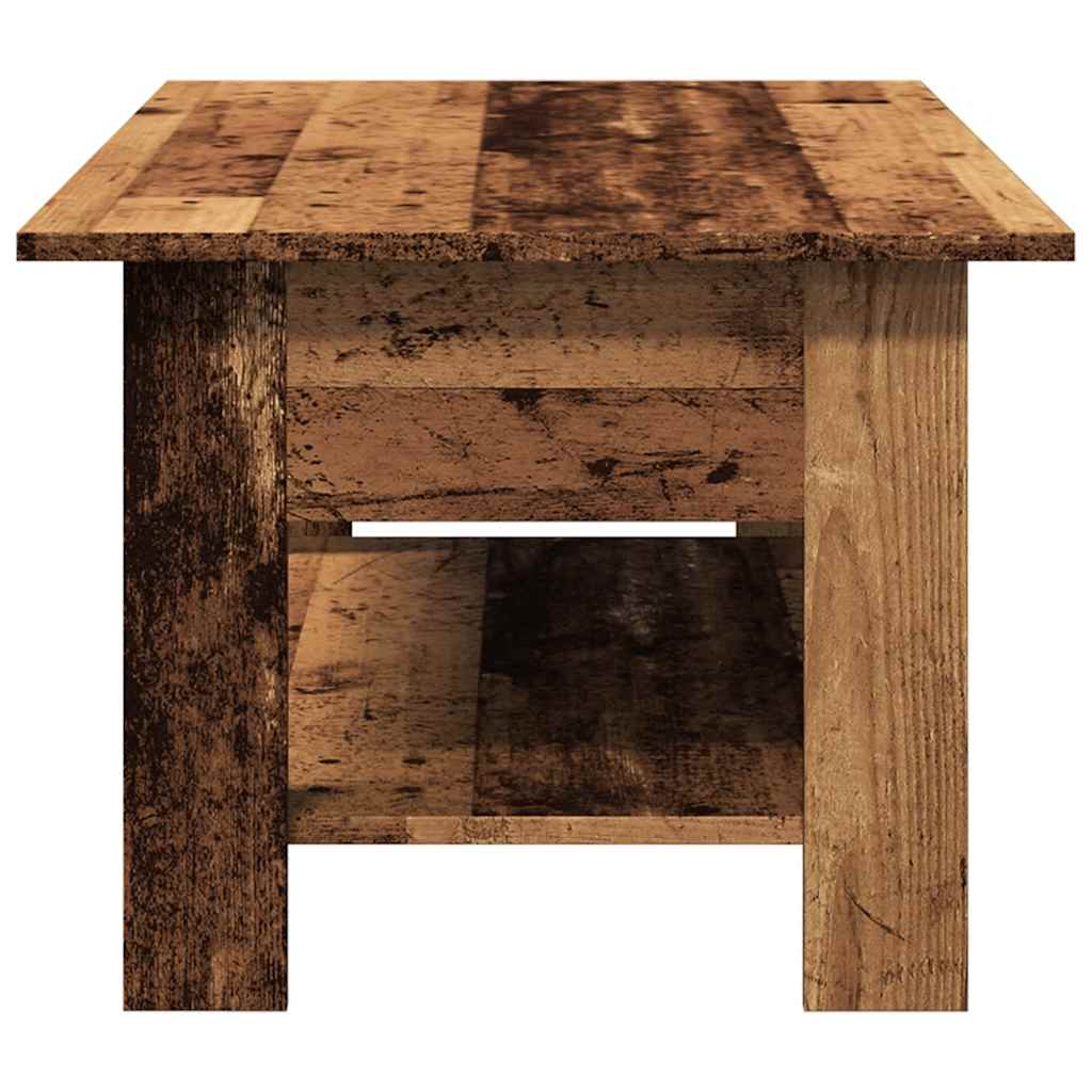 Mesa De Centro Madera Ingeniería Madera Envejecida 102x55x42 Cm_3