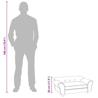 Vidaxl Sofá Para Perros Felpa Gris Oscuro 72x45x30 Cm_2