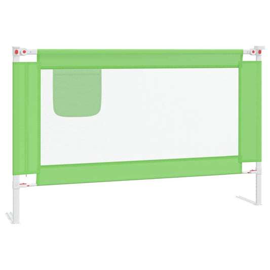 Vidaxl Barandilla De Seguridad Cama De Niño Verde Tela 120x25 Cm_0