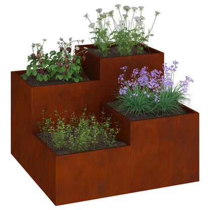 Maceta Para Jardín Oxidado 80 X 80 X 60 Cm Acero Autopatinable_2