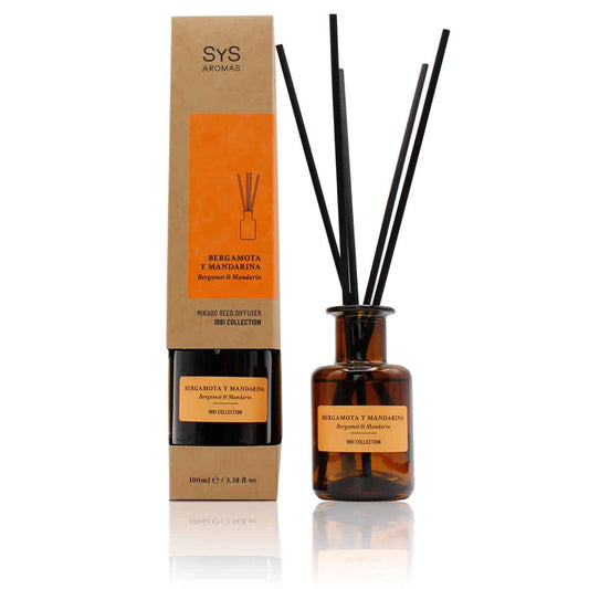 Ambientador Mikado Bergamota y Mandarina SYS Aromas 100 ml | Colección 1991 | Aroma Cítrico y Herbal | Refrescante_0