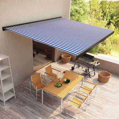Toldo De Carrete Motorizado Azul Y Blanco 400x300 Cm_1