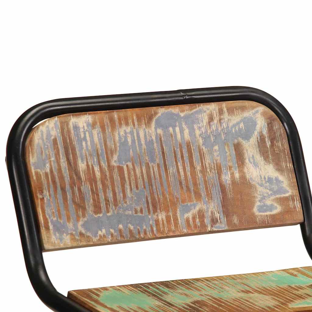 Taburetes De Barra 2 Uds 46x35,5x70 Madera Maciza Reciclada_2