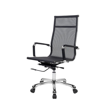 Silla De Oficina Bolonia Malla, Negro, 58 X 108–112 X 62,5_1