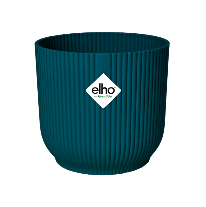 Macetero vibes fold round deep blue Elho 22 cm