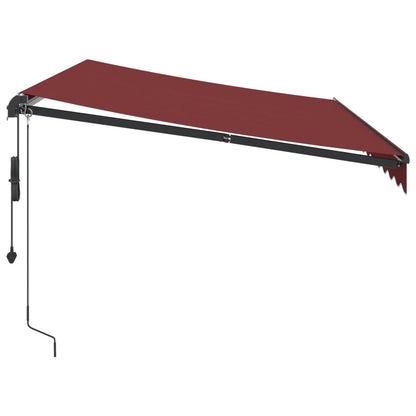Toldo Retráctil Automático Con Leds Burdeos 350x250 Cm_4