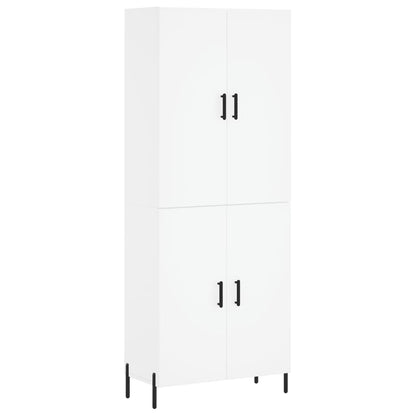 Aparador Alto Madera Contrachapada Blanco 69,5x34x180 Cm_1