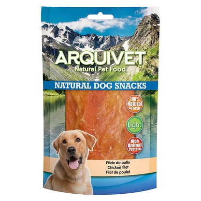 Snack natural para perros Filete de pollo Arquivet 100 g
