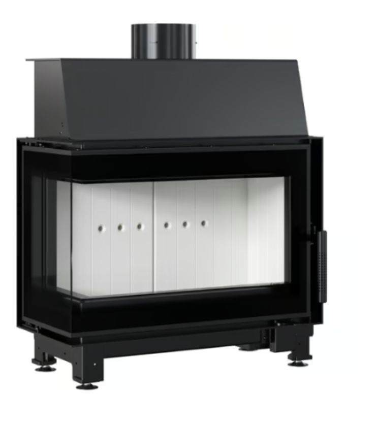 Bricosol Chimenea De Leña De Acero Kratki Simple Izquierda 6 Kw Ø 150_1
