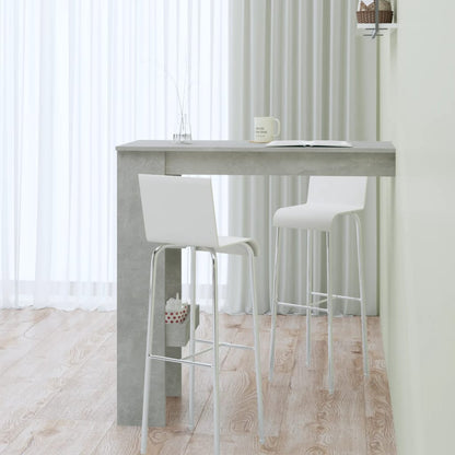 Mesa De Bar De Pared Madera Contrachapada Gris 102x45x103,5cm_4