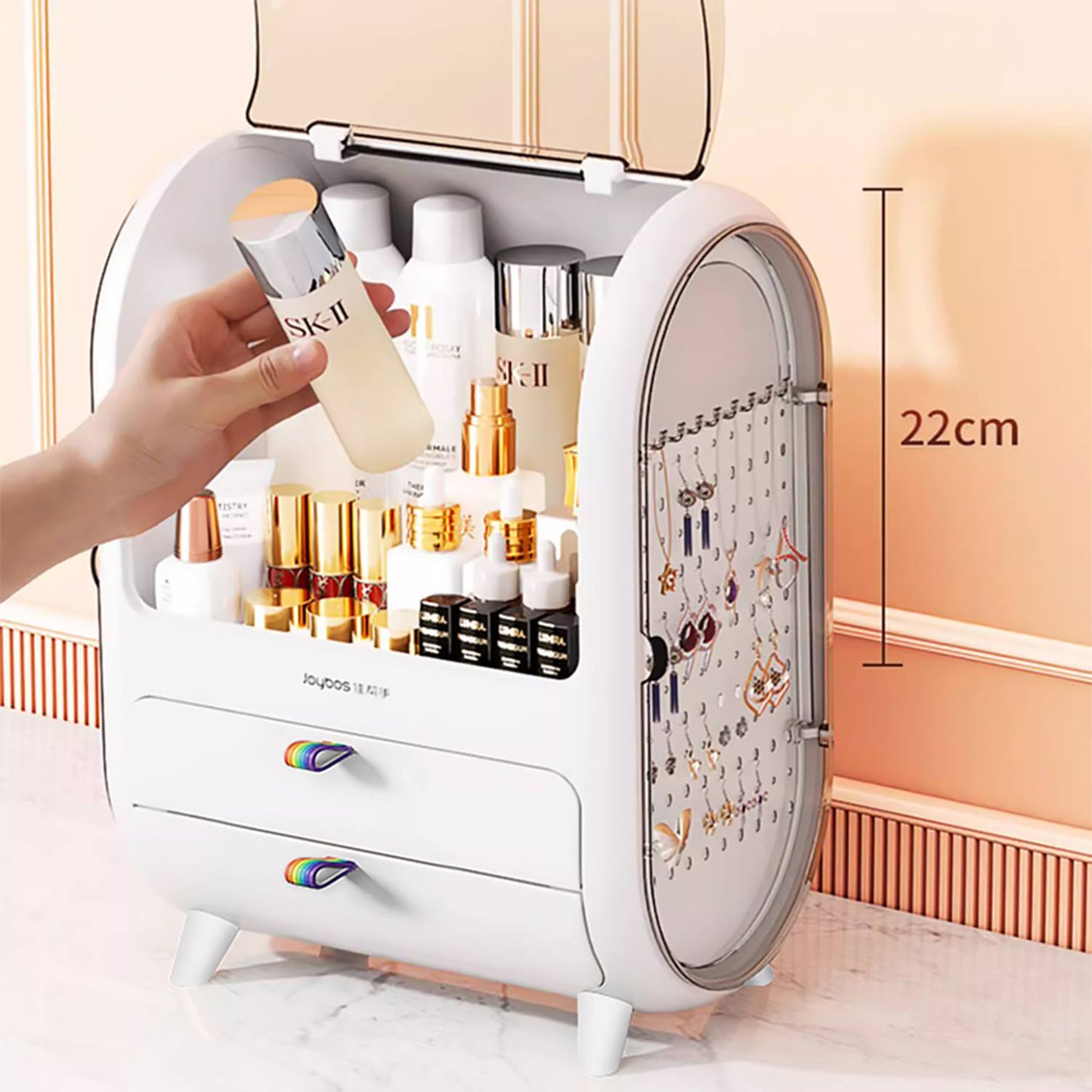 Joybos - Caja De Almacenamiento Para Cosmeticos Y Accesorios Con Tapa