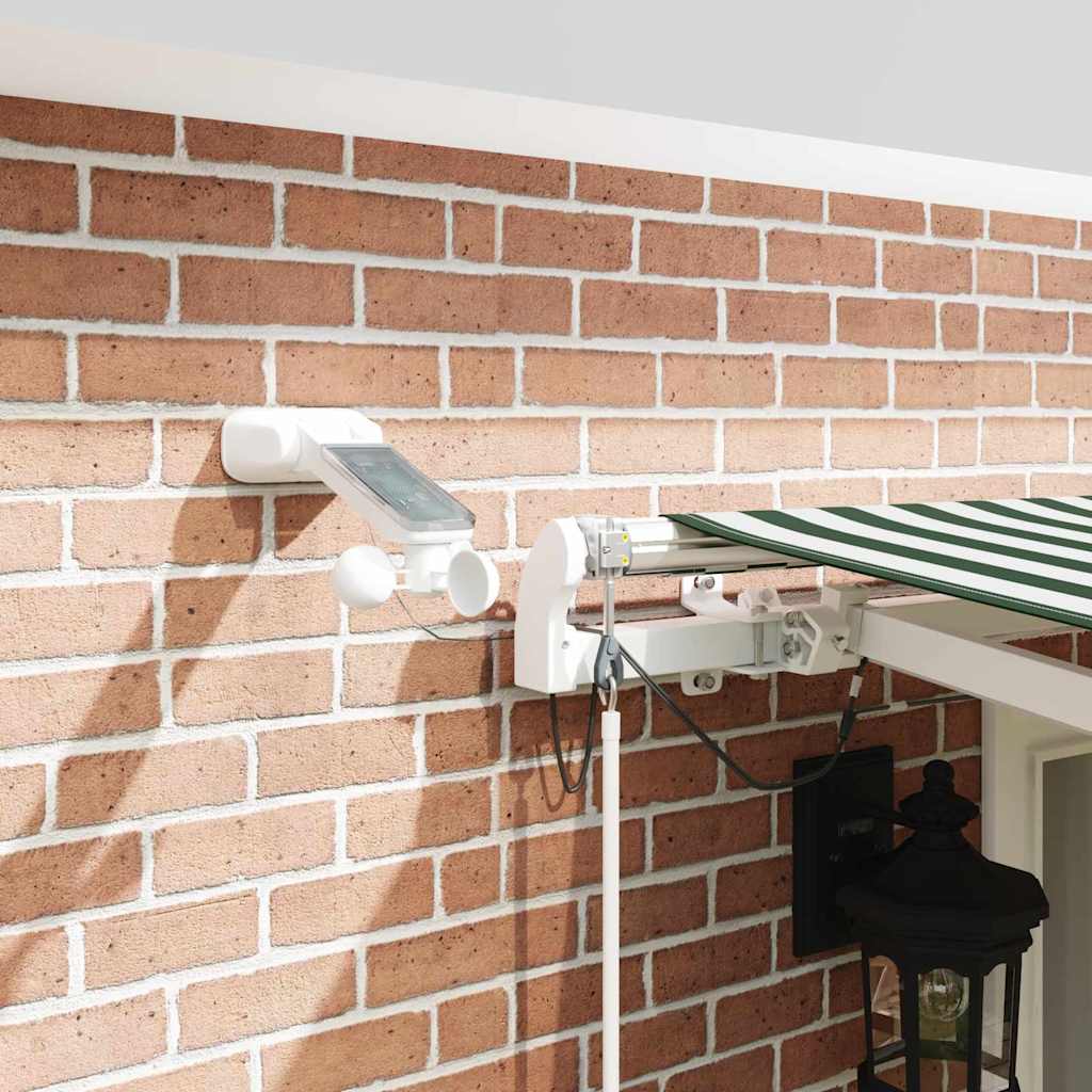 Toldo Retráctil Verde Y Blanco 500 X 350 Cm Poliéster_3