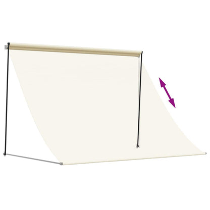Toldo Retráctil De Tela Y Acero Crema 250x150 Cm_5