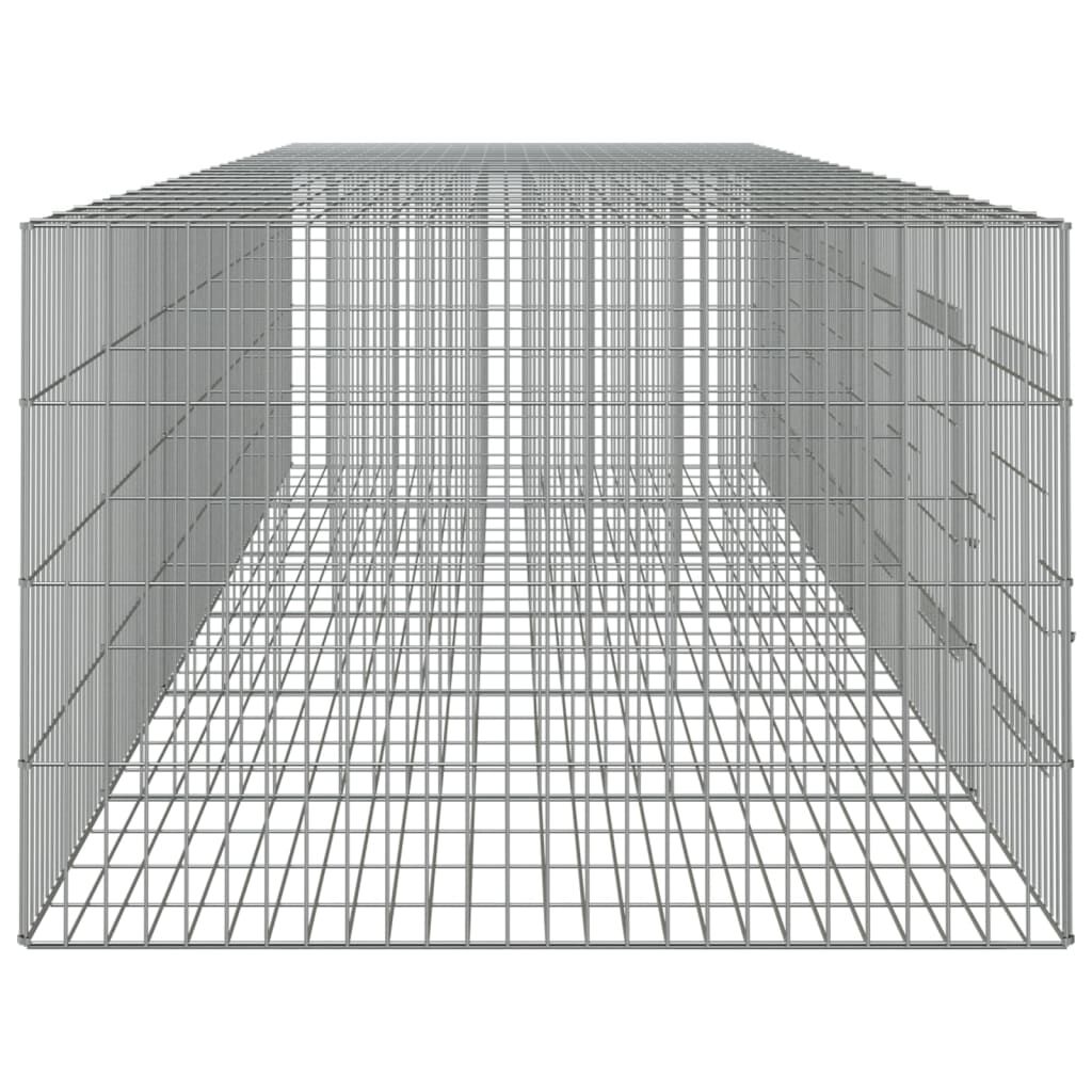 Vidaxl Jaula Para Conejos 6 Paneles Hierro Galvanizado 327x79x54 Cm_4