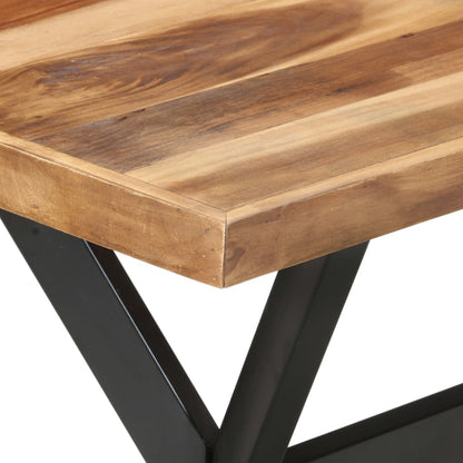 Mesa De Comedor De Madera Acacia Acabado Miel 140x70x75 Cm_3