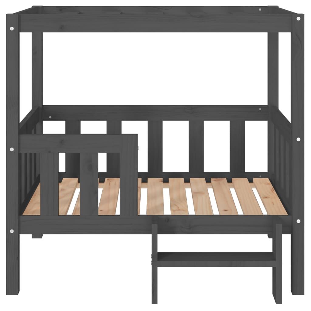 Vidaxl Cama Para Perros Madera Maciza De Pino Gris 95,5x73,5x90 Cm_4