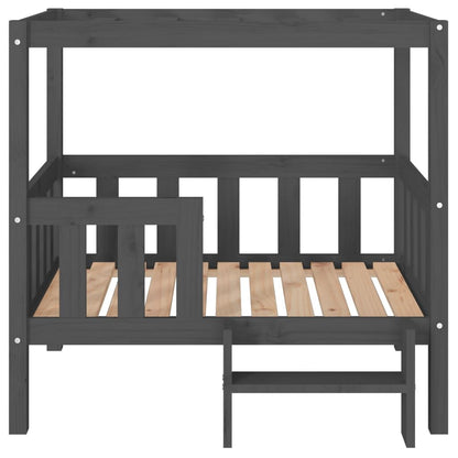 Vidaxl Cama Para Perros Madera Maciza De Pino Gris 95,5x73,5x90 Cm_4