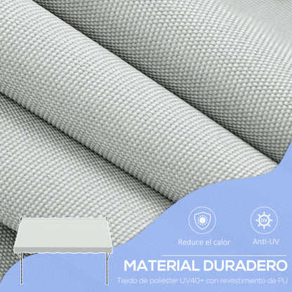 Outsunny Toldo Manual Retráctil 300x175x210-310cm Manivela Protección Uv40 Crema_5