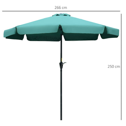 Outsunny Sombrilla De Jardín De Aluminio Ø266x248,5 Cm Con Ángulo Ajustable_2