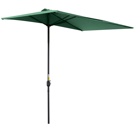 Outsunny Sombrilla Rectangular 230x130x245 Cm Con Manivela Protección Uv 30+_0