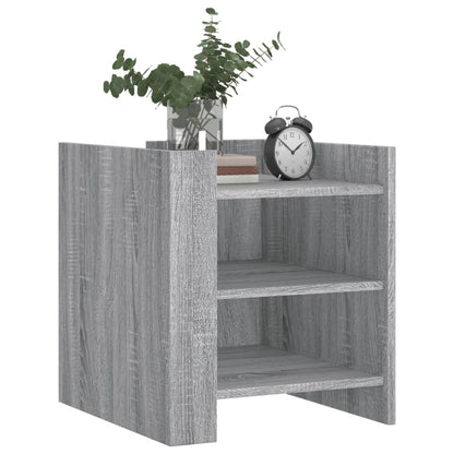 Mesita De Noche Madera De Ingeniería Gris Sonoma 45x50x50 Cm_1