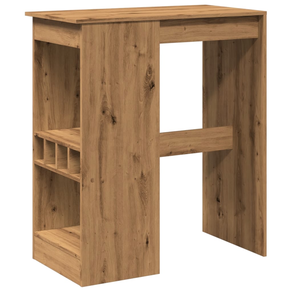 Mesa Alta Con Estantes Madera Roble Artisian 90x47,5x103,5 Cm_0