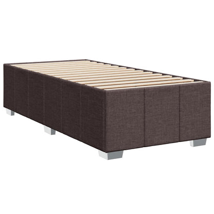 Cama Box Spring Con Colchón Tela Marrón Oscuro 90x190 Cm / Vetonek_3