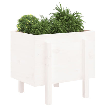 Jardinera De Madera Maciza De Pino Blanco 62x50x57 Cm_2