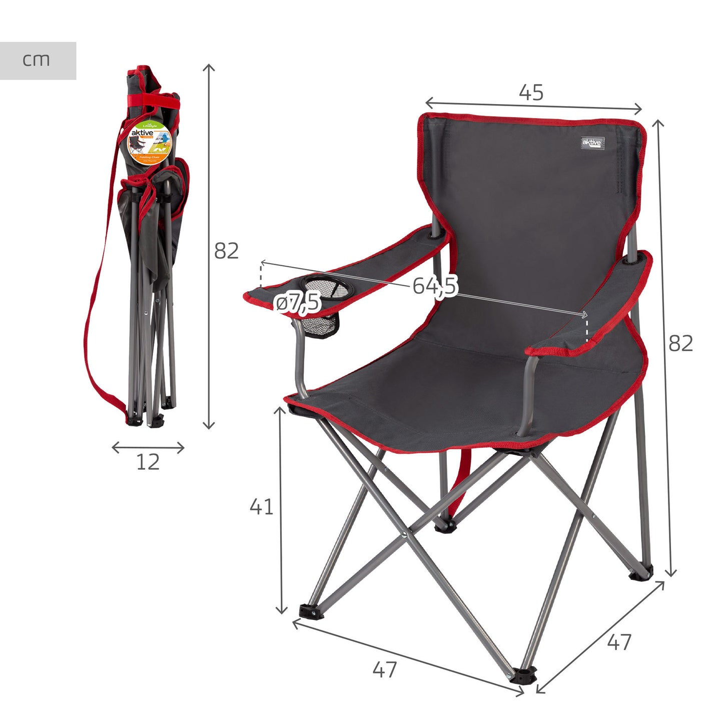 Aktive Pack Camping Con Silla Plegable + Bolsa Nevera 23l (2 Piezas)_2