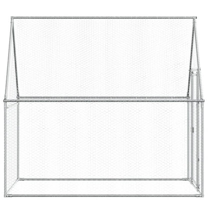 Vidaxl Jaula Para Gallinas Acero Galvanizado Plateado 200x100x190 Cm_5
