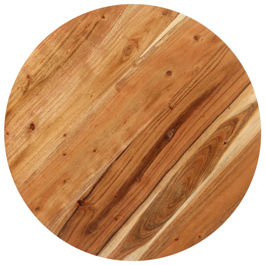 Mesa De Bistró Redonda Madera Maciza De Mango Ø70x75 Cm_1