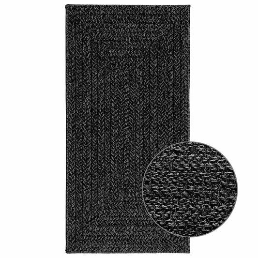 Vidaxl Alfombra Zizur Apariencia Yute Interior Exterior Antracita_0