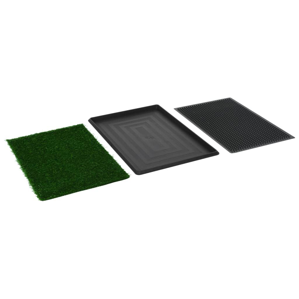 Vidaxl Inodoro Mascotas Con Bandeja Césped Artificial Verde 76x51x3 Cm_4