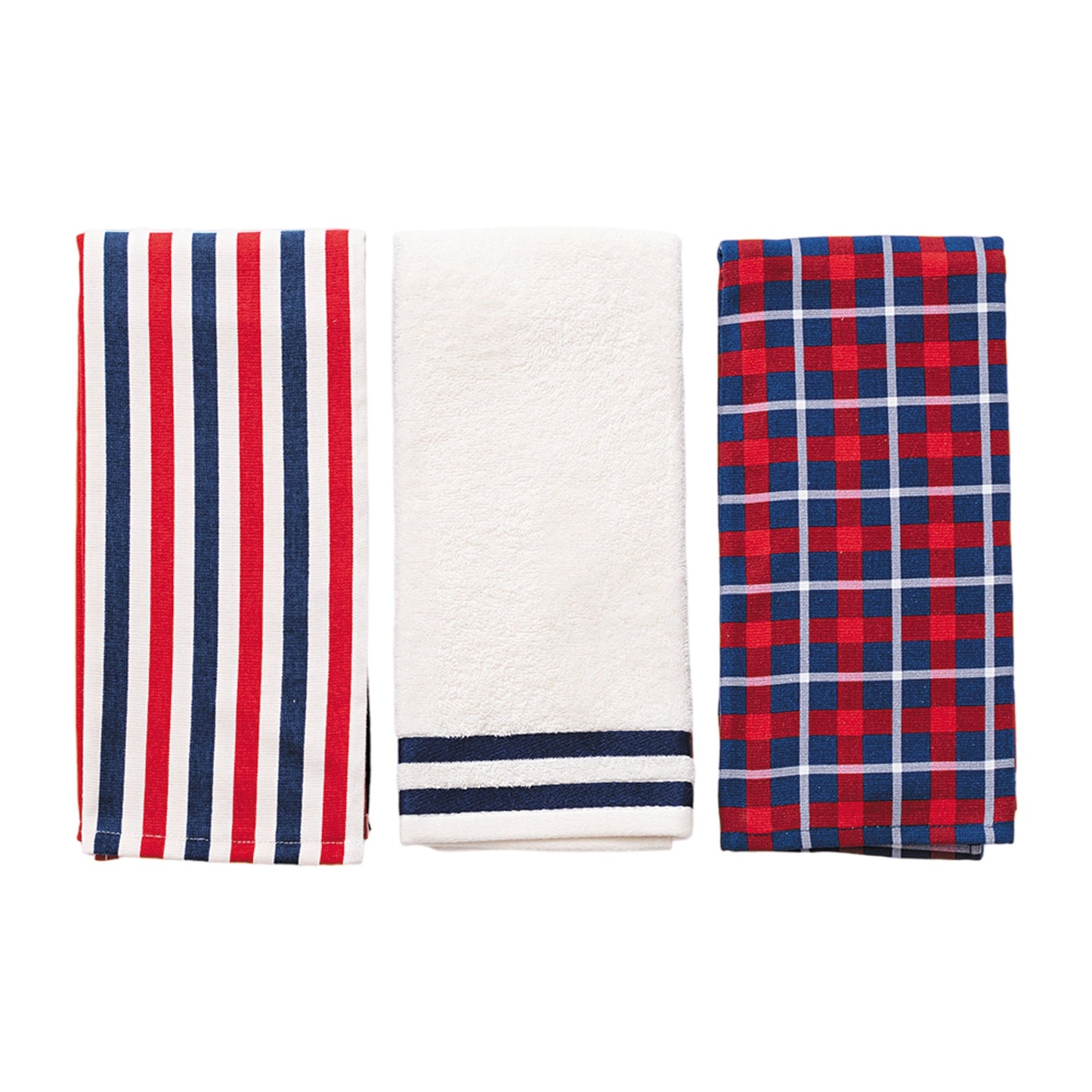 Set 3pzs Paños De Cocina 50x70cm 400gsm 100%algodón Teñido El Ganso_0