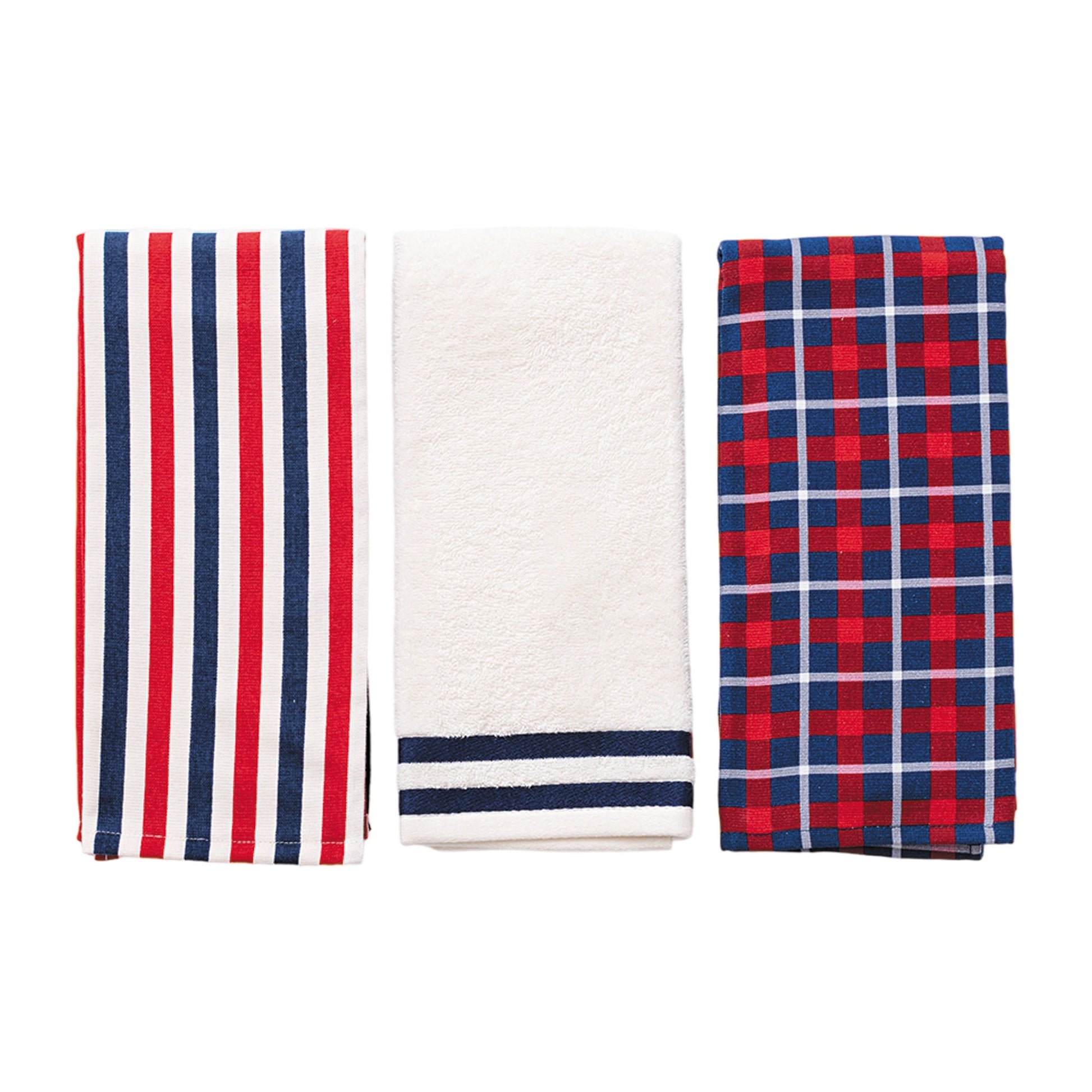 Set 3pzs Paños De Cocina 50x70cm 400gsm 100%algodón Teñido El Ganso