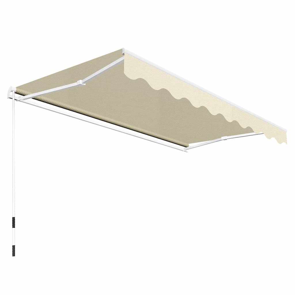 Toldo Plegable De Operación Manual 300 Cm Crema_2